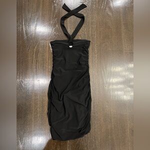 GIRLS HOLLYWORLD BLACK STRETCHY DRESS SIZE 8